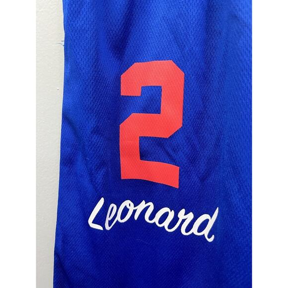 KAWHI LEONARD LA CLIPPERS NBA Athletic Basketball Shorts Mens Small Blue Red - Picture 5 of 8